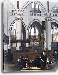 Постер Витте Эмануэль Интерьер церкви Аудекерк, Амстердам