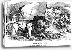 Постер Тениель Джон Fiat Justitia! The British Lion and the Afghan Wolves, 1879