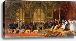 Постер Жером Жан Леон The Reception of Siamese Ambassadors by Emperor Napoleon III at the Palace of Fontainebleau, 1861
