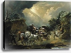 Постер Лютербург Филип Coach in a Thunderstorm, 1790s