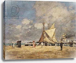 Постер Буден Эжен (Eugene Boudin) On the Pier, Deauville, 1889