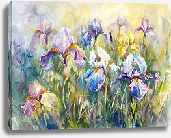 Постер Touching tenderness of flowers. Irises