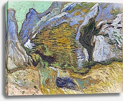 Постер Ван Гог Винсент (Vincent Van Gogh) Ущелье с небольшим потоком, 1889