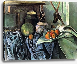 Постер Сезанн Поль (Paul Cezanne) Натюрморт с баклажанами