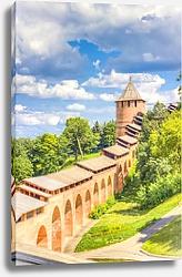 Постер Россия, Нижний Новгород. Вид на крепостную стену