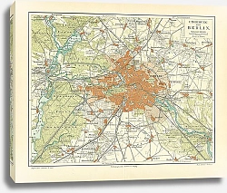 Постер Карта окрестностей Берлина, конец 19 в. 1