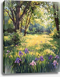 Постер Sun through the branches on the irises