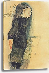 Постер Шиле Эгон (Egon Schiele) Child in a Black Dress, 1911