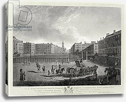 Постер Дейес Эдвард (грав) View of Hanover Square, engraved by Robert Pollard and Francis Jukes 1787