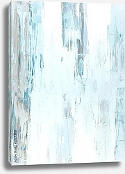 Постер Белая абстракция с серыми пятнами