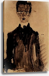 Постер Шиле Эгон (Egon Schiele) Автопортрет в черном