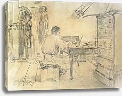 Постер Репин Илья Leo Tolstoy in his Study, 1891