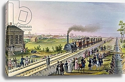 Постер Школа: Русская 19в. Opening of the First Railway Line from Tsarskoe Selo to Pavlovsk in 1837