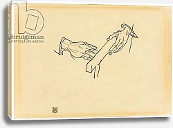 Постер Шиле Эгон (Egon Schiele) Hand study, Dr. Viktor Ritter von Bauer, 1917