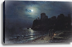 Постер Саврасов Алексей Moonlight on the Edge of a Lake, 1870