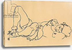 Постер Шиле Эгон (Egon Schiele) Reclining Woman; Liegende, 1918