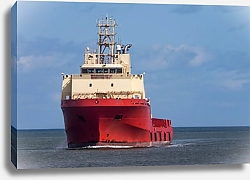 Постер Красный нефтяной танкер