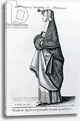 Постер Холлар Вецеслаус (грав) Woman of Quality from Antwerp, 1643