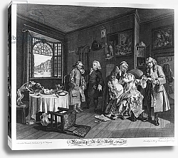 Постер Хогарт Уильям Marriage a la Mode, Plate VI, The Lady's Death, 1745