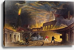 Постер Аллом Томас (грав) Lymington Iron Works on the Tyne, 1835
