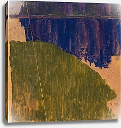 Постер Шиле Эгон (Egon Schiele) Landschaftsstudie; Hirschbergen – Böhmerwald