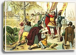 Постер Школа: Северная Америка (19 в) Columbus taking possession of the New World