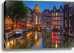 Постер Амстердам ночью