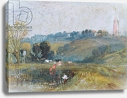 Постер Тернер Уильям (William Turner) Landscape near Petworth, c.1828