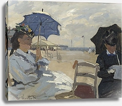 Постер Моне Клод (Claude Monet) Пляж в Трувиле 3