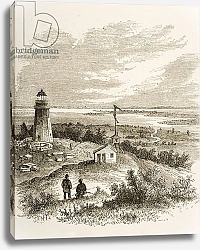 Постер Мэннинг Самуэль (грав) Sandy Hook New Jersey, seen from the lighthouse in the 1870s, c.1880