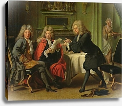 Постер Турниер Робер Bodin, the King's Doctor, in the Company of Dufresny and Crebillon at the House in Auteuil