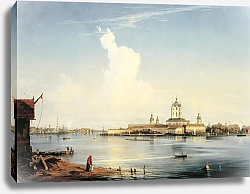 Постер Боголюбов Алексей Вид на Смольный монастырь с Большой Охты. 1851