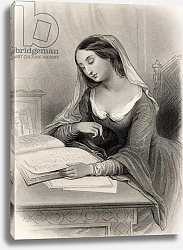 Постер Стаал Пьер (грав) Heloise illustration from 'World Noted Women' by Mary Cowden Clarke, 1858