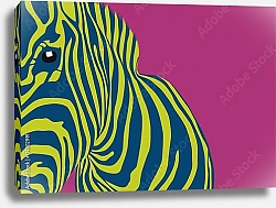 Постер Декоративный портрет зебры