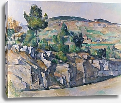 Постер Сезанн Поль (Paul Cezanne) Холмистая местность в Провансе