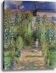 Постер Моне Клод (Claude Monet) Monet's garden at V?theuil