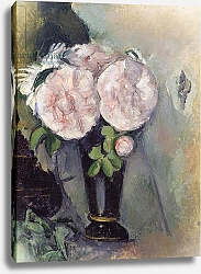 Постер Сезанн Поль (Paul Cezanne) Flowers in a Blue Vase, c.1886