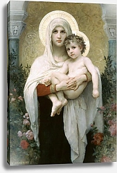 Постер Бугеро Вильям (Adolphe-William Bouguereau) Богородица с розами