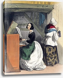 Постер Джениоле Альфред A Music School Pupil, from 'Les Femmes de Paris', 1841-42