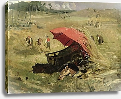 Постер Ленбах Франц The Red Sunshade, c.1860