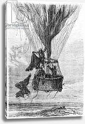 Постер Риоу Эдуард Three Men in a Gondola, illustration from 'Five Weeks in a Balloon' by Jules Verne