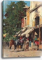 Постер Пазини Альберто In the Marketplace, Istanbul, 1881