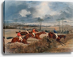Постер Олкен Генри (охота) Scenes from a Steeplechase - Taking a Hedge 1845