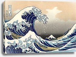 Постер Японская картина с волной