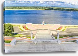 Постер Россия, Нижний Новгород. Вид на набережную