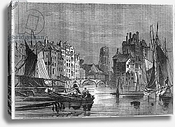 Постер Неизвестен View of Rotterdam, Netherlands. Engraving from 1836.