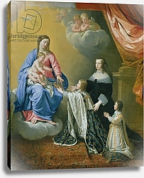 Постер Шампень Филипп The Virgin Mary gives the Crown and Sceptre to Louis XIV, 1643