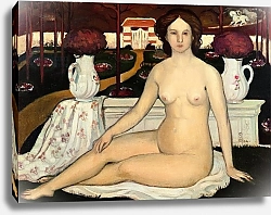 Постер Дени Морис Nude with a Bouquet of Violets, 1894