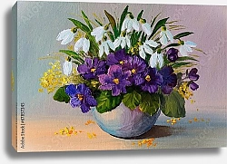 Постер Букет из весенних цветов в вазе