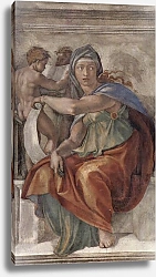 Постер Микеланджело (Michelangelo Buonarroti) Фрески плафона Сикстинской капеллы. История творения [24], сцена в люнете. Дельфийская сивилла